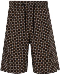 A.P.C. - Vincento Vincento All-Over Patterned Drawstring Shorts - Lyst