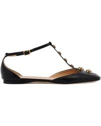 Chloé - Celeste Embellished Leather Ballet Flats - Lyst