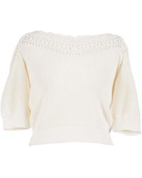 Twinset - Openwork Detail Knit Sweater - Lyst