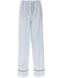Prada - Striped Straight Leg Pants - Lyst