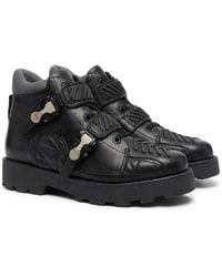 Gucci - Buckled Leather Ankle Boots - Lyst