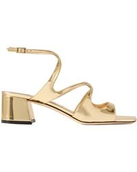 Jimmy Choo - Azilia 45 Mirrored-Leather Sandals - Lyst