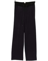 Elisabetta Franchi - Logo Trim Wide-Leg Pants - Lyst