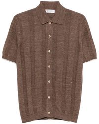 Brunello Cucinelli - Short-Sleeved Knitted Shirt - Lyst