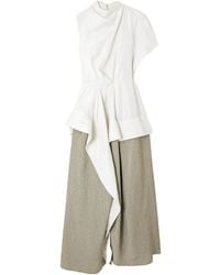 ROKSANDA - Meena Asymmetric Draped Layered Silk-Satin And Twill Dress - Lyst
