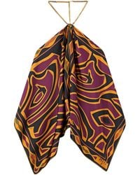 PUCCI - Pucci Labirinto Print Chain Top - Lyst