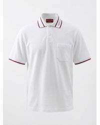Gucci - Logo Cotton Polo Shirt - Lyst