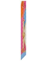 Gucci - Gg Belt-Print Silk Neck Scarf - Lyst