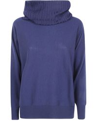 D.exterior - High-Neck Knit Sweater - Lyst