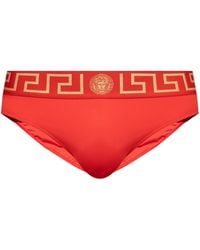 Versace - Greca-Waistband Swim Briefs - Lyst
