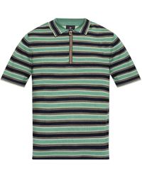 Paul Smith - Ps Paul Smith Half-Zip Striped Polo Shirt - Lyst