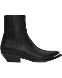 Celine - Leon Zipped Boot With Metal Toe - Lyst