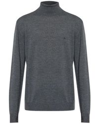 Etro - Logo Embroidered Turtleneck Knitted Jumper - Lyst