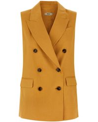 Herno - Double-Breasted Linen Blazer - Lyst