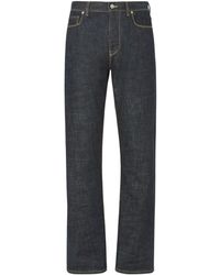 Fendi - Logo Patch Straight-Leg Jeans - Lyst