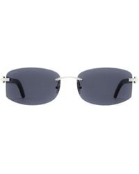 Cartier - Rectangular Frame Sunglasses - Lyst