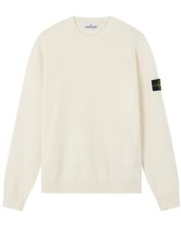 Stone Island - Logo Patch Crewneck Jumper - Lyst