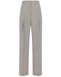 Alberta Ferretti - Casual Trousers With Belt Loops - Lyst