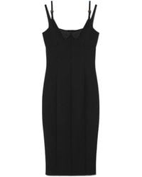 Versace Jeans Couture - Couture Square-Neck Sleeveless Cady Midi Dress - Lyst