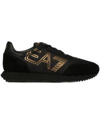EA7 - Vintage Logo Printed Sneakers - Lyst