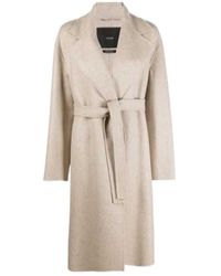 Max Mara - Long-Sleeved Belted Coat - Lyst