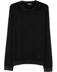 Emporio Armani - Crew-Neck Long-Sleeve Sweater - Lyst