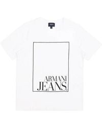 Armani Jeans - Logo Printed T-Shirt - Lyst