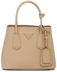 Prada - Sand Leather Handbag - Lyst