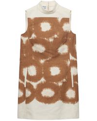 Prada - Printed Canvas Mini-Dress - Lyst