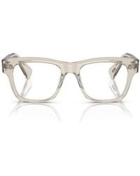 Oliver Peoples - Transparent-Design Square-Frame Glasses - Lyst