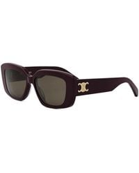 Celine - Triomphe Rectangle-Frame Sunglasses - Lyst