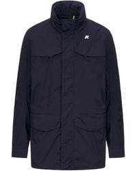 K-Way - Logo Detail High Neck Jacket - Lyst