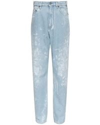 MM6 by Maison Margiela - Coated Straight-Leg Jeans - Lyst