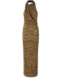 Missoni - Long Halterneck Dress With Sequins - Lyst