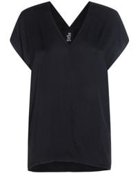 Thom Krom - V-Neck Cap-Sleeve Top - Lyst