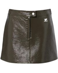 Courreges - Cotton-Blend Vinyl Miniskirt - Lyst