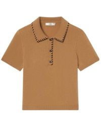 FRAME - The Leather Stitch Polo - Lyst