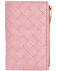 Bottega Veneta - Medium Intrecciato Bi-Fold Zip Wallet - Lyst