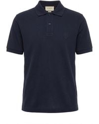 Gucci - Cotton Piquet Polo Shirt With Embroidery - Lyst