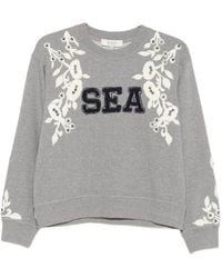 Sea - Floral-Embroidered Sweatshirt - Lyst