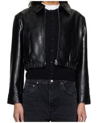 Agolde - Nahla Cropped Jacket (Recycled Leather) - Lyst