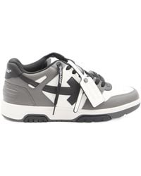 Off-White c/o Virgil Abloh - Out Of Office Logo-Embroidered Leather Low-Top Trainers - Lyst