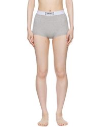 Versace - 90S Logo-Waistband Ribbed Briefs - Lyst