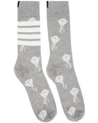 Thom Browne - 4-Bar Stripe Kite Icon Jacquard Tube Socks - Lyst