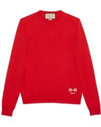 Gucci - Logo-Knit Crew-Neck Jumper - Lyst