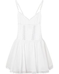 Charo Ruiz - Gardenia Guipure-Lace Panelled Dress - Lyst