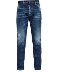 DSquared² - Whiskering-Effect Distressed Jeans - Lyst
