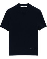 Alexander Wang - T By Logo Patch Crewneck Knitted T-Shirt - Lyst
