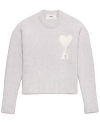Ami Paris - Ami De Coeur Crew Neck Jumper - Lyst
