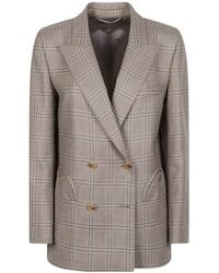 Blazé Milano - Blazé Milano Saona Checked Double-Breasted Blazer - Lyst